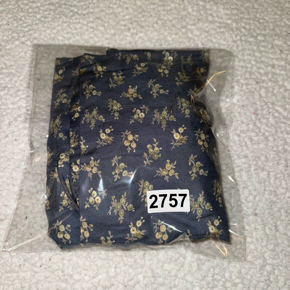 L.L. Bean 16 Blue Tan Floral Collared LS Button Down Collared Womens Shirt EUC - Picture 11 of 11